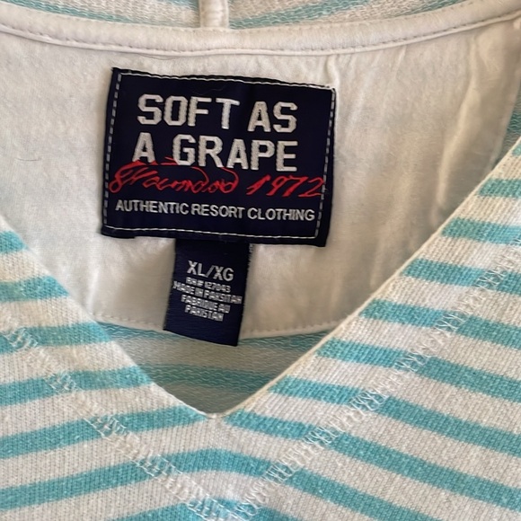 Soft As A Grape Striped Hoodie – Cape Cod’s, Secret in Coastal Comfort XL - Picture 2 of 4